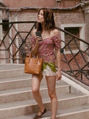 BP Floral Mesh Top Sheer Puff Sleeve Cottagecore Y2K Pink Small Made in USA